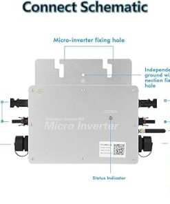Solar Micro Inverter WiFi Grid Tie IP65 Waterproof MPPT Pure Sine Wave 2