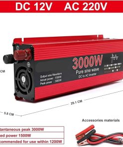 Pure Sine Wave Inverter 12V 24V to 220V 1000W 2000W 3000W LED Display 2