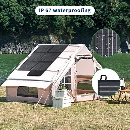 120W Foldable Portable Solar Panel with MC4 Connector for Camping 2 120W Foldable Portable Solar Panel with MC4 Connector for Camping - Image 2