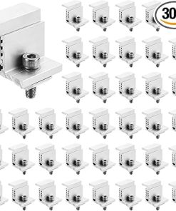 30pcs Aluminum Z Brackets Solar Panel End Clamp Mounting Kit
