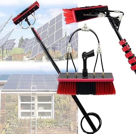 Telescopic Solar Panel Cleaning Brush and Water Fed Pole Kit Telescopic Solar Panel Cleaning Brush and Water Fed Pole Kit