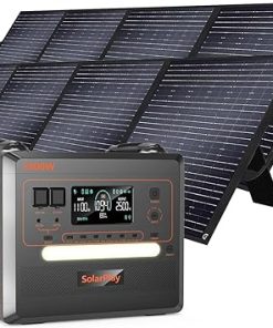 Q2402M Portable Power Station 2500W Solar Generator with 4 AC Outlets