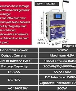 150W Hand Crank Generator Portable Power Station for Camping Use 2