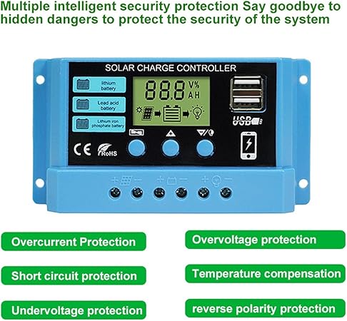 10A to 60A Solar Charge Controller for 12V 24V Battery Systems 2 10A to 60A Solar Charge Controller for 12V 24V Battery Systems - Image 2