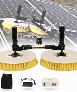 Electric Solar Panel Cleaner Tool with Double Head Kit and Adjustable Length
