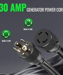 15FT Generator Cord and Power Inlet Box NEMA L14-30P/L14-30R 2