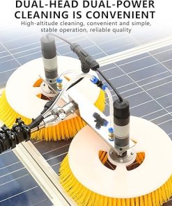 Electric Solar Panel Cleaning Tools with 27.6 Inch Double Brush Head 2