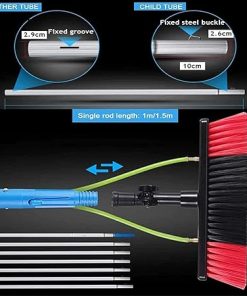 Solar Panel Cleaning Kit with Telescopic Water Fed Pole Set 2