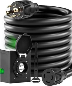15FT Generator Cord and Power Inlet Box NEMA L14-30P/L14-30R