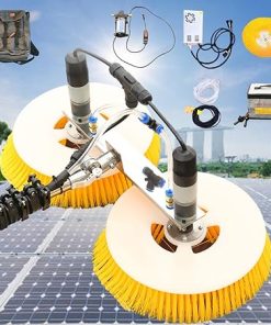 Dual Head Solar Panel Cleaning Brush with Adjustable Telescopic Pole