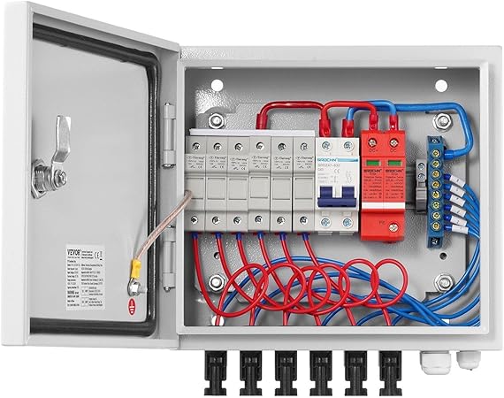 Solar PV Combiner Box 6 String 10A IP65 Steel Case for Solar Systems Solar PV Combiner Box 6 String 10A IP65 Steel Case for Solar Systems