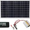 Powkey 200W Portable Solar Power Station with LED Light and Panel 4
