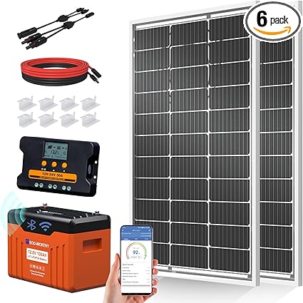 ECO-WORTHY 200W Solar Panel Kit for RV Garden with Lithium Battery ECO-WORTHY 200W Solar Panel Kit for RV Garden with Lithium Battery