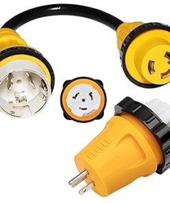 50 Amp to 15 Amp RV Marine Adapter Plug and Shore Power Cord