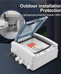 Solar PV Combiner Box with Lightning Protection and Fuse Waterproof 600V 2