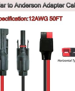 12AWG 50FT Solar to ADS Adapter Charge Cable for Power Stations 2
