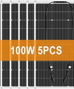 600W Flexible Monocrystalline Solar Panel Kit for Home and RV