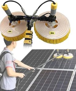 Telescopic Solar Panel Cleaning Robot 3.5m 5.5m 7.5m Double Head
