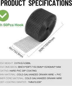 6 Inch x 50ft Solar Panel Bird Guard PVC Mesh Roll with Fasteners 2