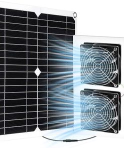 25W Waterproof Solar Exhaust Fan for Pet House and Greenhouse Ventilation