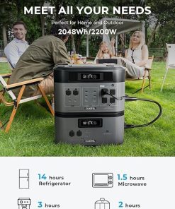 OUKITEL BP2000 Solar Generator 4096Wh 2200W Portable Power Station 2