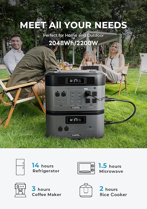 OUKITEL BP2000 Solar Generator 4096Wh 2200W Portable Power Station 2 OUKITEL BP2000 Solar Generator 4096Wh 2200W Portable Power Station - Image 2