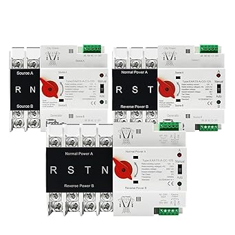 Din Rail Mini ATS Dual Power Switch 125A AC110V AC230V 2 Din Rail Mini ATS Dual Power Switch 125A AC110V AC230V - Image 2