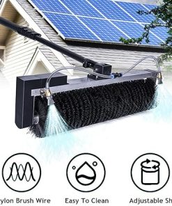 Electric Solar Panel Cleaning Kit with Extension Pole and Brush 2
