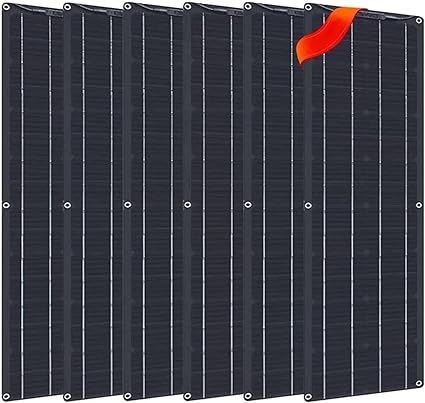1200W Flexible Solar Panel Kit with 6 Monocrystalline Panels for RVs 1200W Flexible Solar Panel Kit with 6 Monocrystalline Panels for RVs