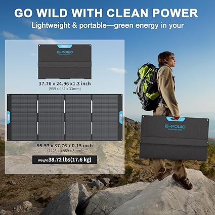 400W Portable Solar Panel Foldable Charger IP67 Waterproof Camping 2 400W Portable Solar Panel Foldable Charger IP67 Waterproof Camping - Image 2
