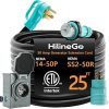 30 Amp Generator Extension Cord 25 Feet 4-Prong 7500W Locking Power Cord 3 30 Amp Generator Extension Cord 25 Feet 4-Prong 7500W Locking Power Cord 3