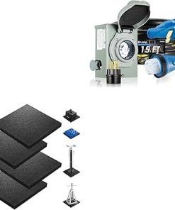 BOYISEN 50 Amp Generator Inlet Box Kit with 15 FT RV Stabilizer Pads