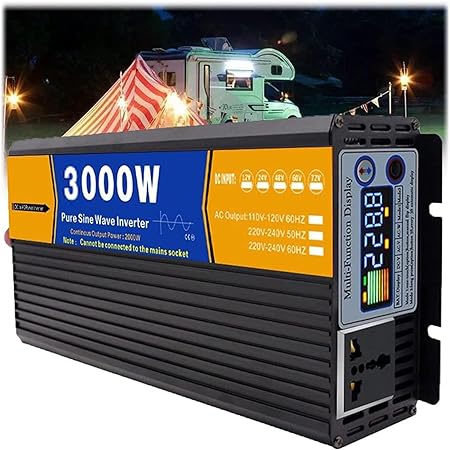 3000W Pure Sine Wave Solar Inverter DC 12V 24V 48V 60V 72V Charger 3000W Pure Sine Wave Solar Inverter DC 12V 24V 48V 60V 72V Charger
