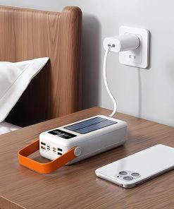 60000mAh Solar Power Bank with LED Indicator for Outdoor Charging 2