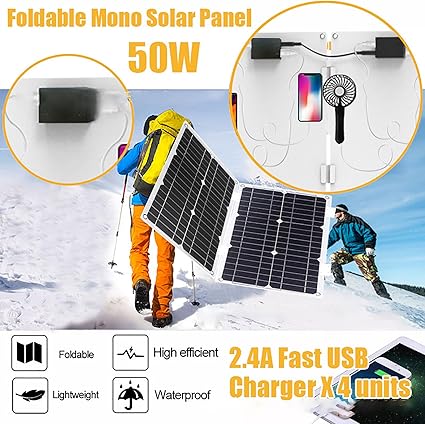 4000W Solar Panel Kit with 50W Waterproof Panel and 50A Controller 2 4000W Solar Panel Kit with 50W Waterproof Panel and 50A Controller - Image 2