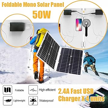 4000W 12V Solar Power System with 50W Panel for Car and RV Charging 2 4000W 12V Solar Power System with 50W Panel for Car and RV Charging - Image 2