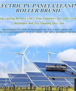 Telescopic Pole Solar Panel Cleaning Machine for Wet and Dry Use 2