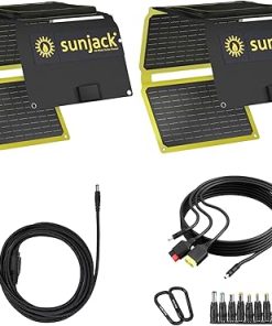 SunJack 80W Solar Charger Kit with Dual 40W Waterproof Panels