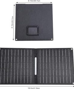 Portable 24W 5V Solar Panel Foldable USB Type C Monocrystalline Outdoor 2