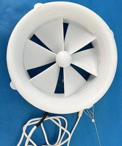 Portable 6-Blade Wind Water Turbine Generator 25W USB Charger