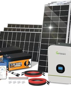 1200W Off-Grid Solar Panel System for RVs Sheds Cabins Home