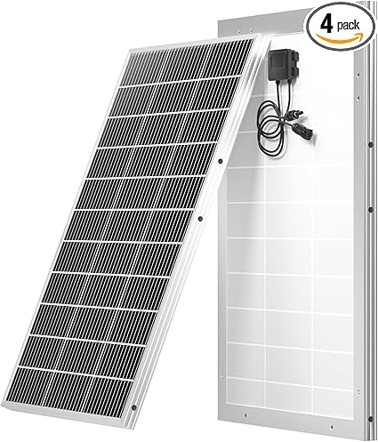 Nature’s Generator 4pcs 100 Watt 12BB Solar Panels Monocrystalline for RV Marine Rooftop Farm Battery and Other Off Grid System Nature's Generator 4pcs 100 Watt 12BB Solar Panels Monocrystalline for RV Marine Rooftop Farm Battery and Other Off Grid System
