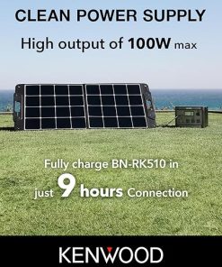 Kenwood 100W Portable Solar Panel for Camping and Device Charging 2