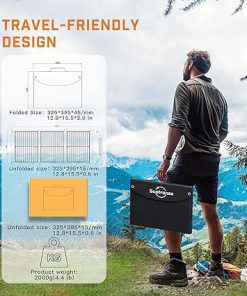 Portable 80W 18V Solar Panel with USB DC Outputs for Devices 2