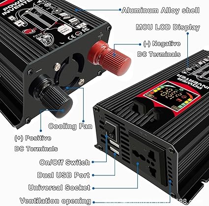 18W 12V Solar Panel Kit with 6000W Inverter for Home and Car 2 18W 12V Solar Panel Kit with 6000W Inverter for Home and Car - Image 2