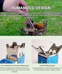 Portable Generator Stove Waterproof Foldable Wood Burning Charger 2