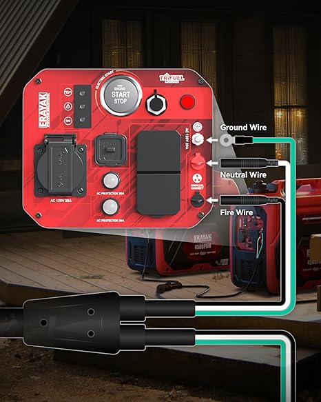 ERAYAK 50 Amp Parallel Cord Kit 120V for 4500P Inverter Generators 2 ERAYAK 50 Amp Parallel Cord Kit 120V for 4500P Inverter Generators - Image 2