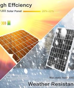 80 Watt High Efficiency Solar Panel Kit for RV Boat Camper Battery 2