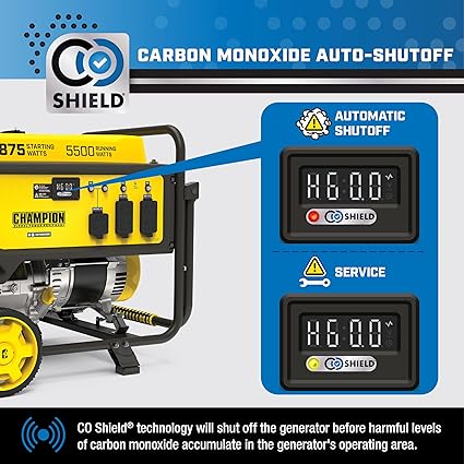 Champion 6875 Watt Portable Generator with CO Shield Technology 2 Champion 6875 Watt Portable Generator with CO Shield Technology - Image 2