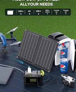 88Wh Solar Generator with 21W Foldable Solar Panel and Carry Case 2